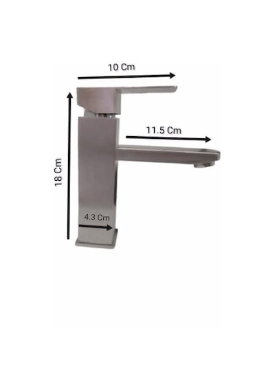 Fleko Inox Kare Lüx Lavabo Bataryası Ssc1-S4