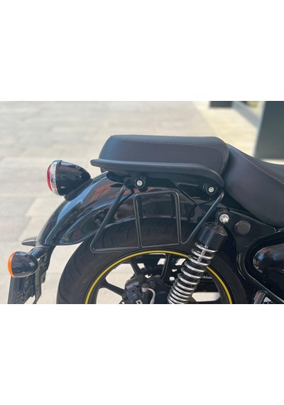 Turktasarlar Motor Accessory Royal Meteor 350 - Motosiklet Çanta Sabitleme Aparatı, Siyah Boyalı Metal Boru Büküm Genel