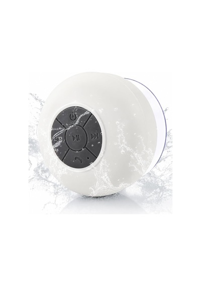 Su Geçirmez Bluetooth Hoparlör Vantuzlu Havuzda Yağmurlu Havalarda Ipx4 3w Kaliteli Ses Banyo Duş Hoparlörü S56 Beyaz