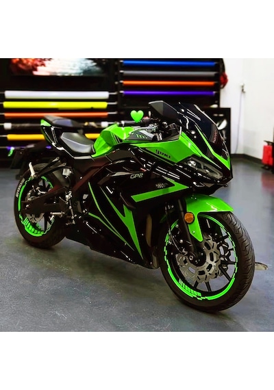 Çınar Extreme Pro Serisi Fosforlu Neon Yeşil Jant Şeridi Sticker Set 16"-17"-18" İç-dış Jant Şerit Takımı Çok Renkli