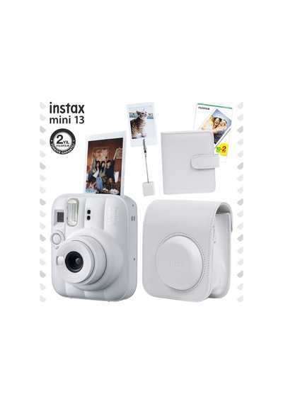 Instax Mini 13 Fotoğraf Makinesi Deri Çanta Albüm Kıskaç + 20'li Film Hediye Seti