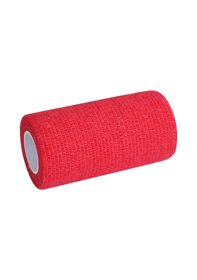 Esnek Karbon Bandaj Sabitleme Bandı Kırmızı 10 Cm X 4,5 M İç Kısım 6 Adet, 10 Cm Genişliğinde, 4,5 M Esnek, Elastik Kohasive Kendinden Yapışkanlı Spor Sabitleme Bandajı