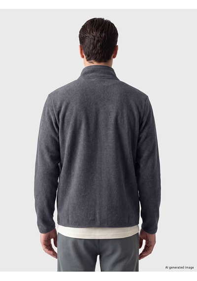 Lcwaıkıkı Classic Gri Dik Yaka Erkek Polar Fermuarlı Sweatshirt
