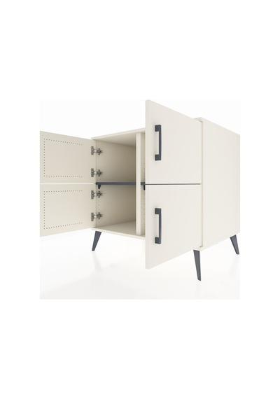 Kronos Şifonyer 2 Raflı 4 Kapaklı 88x59x80 Aytaşı-aytaşı/antrasit Aytaşı/antrasit