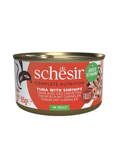Schesir Jelly Ton Balıklı Ve Karidesli Yetişkin Kedi Konservesi 85 Gr 12'li Paket