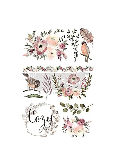 Cozy Evening 24 X35 Prima İle Yeniden Tasarlayarak Dekor Transferi - 3 Sayfaya Kesilmiş