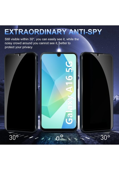 Samsung Galaxy Uyumlu A16 Hayalet Ekran Koruyucu Cam 5d Parlak Privacy