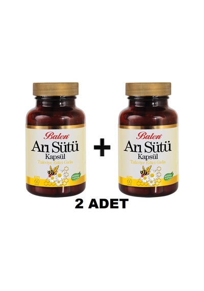 2 Adet - Balen Arı Sütü Kapsül - 60 Kapsül X 375 MG