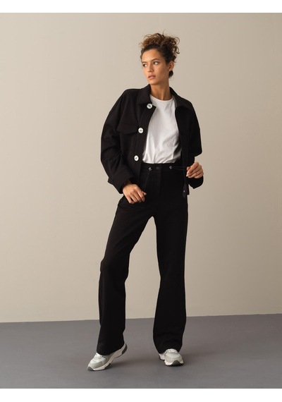 Xint Siyah Oversize Pamuk Sweat Pantolon 470382