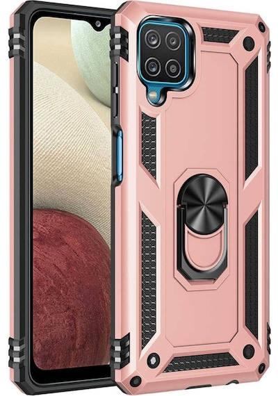 Galaxy M32 Kılıf Zore Vega Yüzüklü Standlı Zırh Kılıf