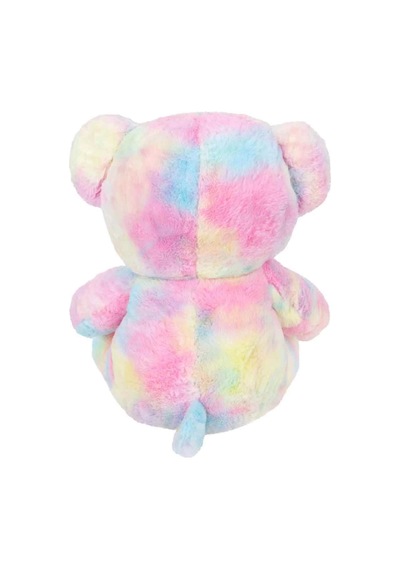 Gökkuşağı Renkli Peluş Ayı 45 Cm Açık Gri