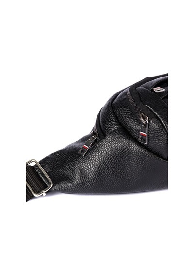 Newish Polo Newısh Polo Accessorıes Unisex Suya Dayanıklı Vegan Soft Deri Siyah Kulaklık Çıkışlı Omuz Ve Bel Çantası Siyah