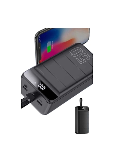 Hızlı Taşınabilir 50.000 Mah Powerbank Led Ekran Android Ve İos Uyumlu Yeni Nesil