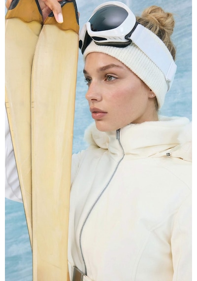 Defacto Su İtici Slim Fit Dar Kesim Kemerli Kapüşonlu Softshell Kayak Montu F3525ax25wnwt46 Beyaz-wt46