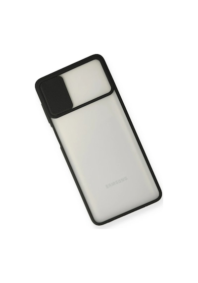 Muratech Newface Samsung Galaxy Uyumlu  M51 Kılıf Palm Buzlu Kamera Sürgülü Silikon - Siyah