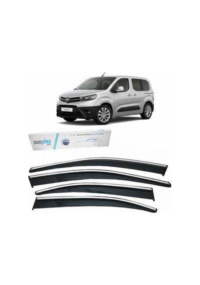 Sunplex Toyota Proace City 2021- Krom Cam Rüzgarlığı 4 Parça