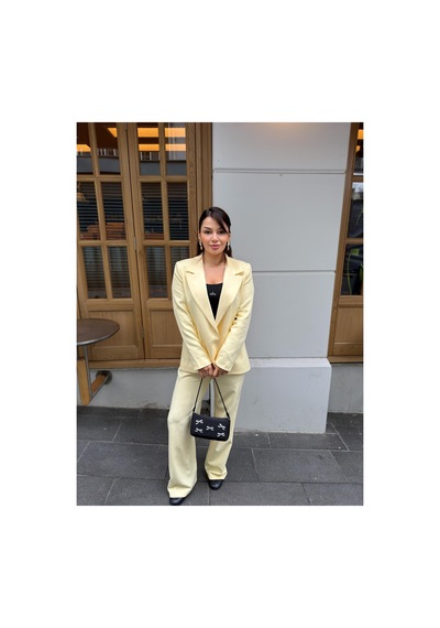 Gigi Wardrobe Limoncello Blazer Takım Sarı Sarı