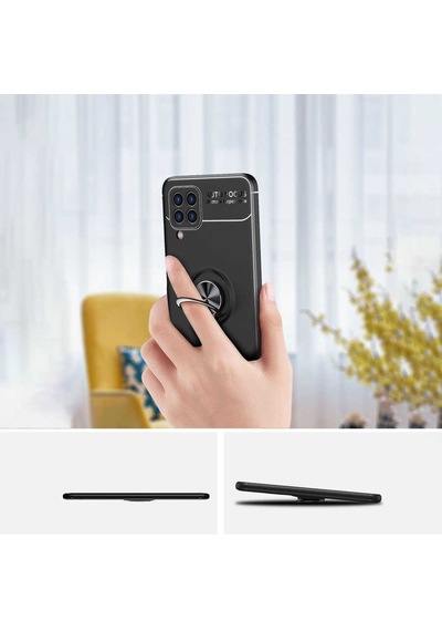 Samsung Galaxy Uyumlu A22 4G Kılıf Yüzüklü Magnetli Ravel Case Kapak