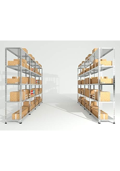 Ayrex 5 Katlı Galvaniz Çelik Raf - Depo, Arşiv, Kiler, Dosya, Market Rafı, Civatalı Raf Sistemi 31x93 Cm 200 Cm 0.7 Genel
