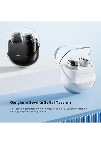 Clear Dot Enc Tws Kablosuz Bluetooth Kulaklık Beyaz