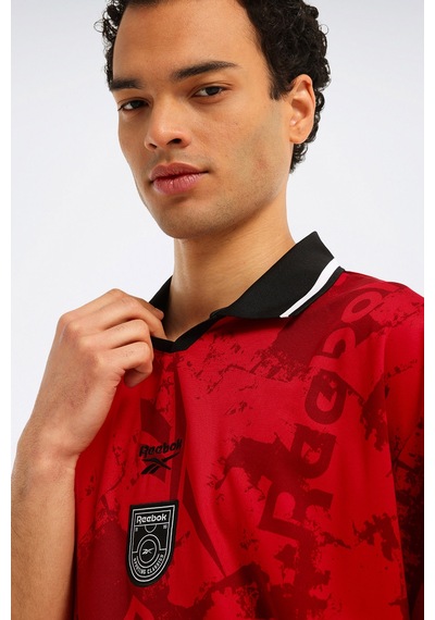 Reebok Street Sport Ftbl Jersey Kırmızı Erkek Kısa Kol T-shirt 000000000102343592 Kırmızı-sıyah