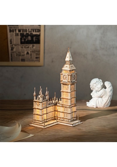 Rolife Tg507 Saat Kulesi Big Ben Dıy Minyatür Maket Model Seti Ahşap 3d Wooden Puzzle 3d Model Kit Detaylı Dekoratif Hobi Seti Ahşap Maket