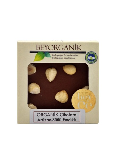 Organik Çikolata Artizan - Sütlü Fındıklı 40 G