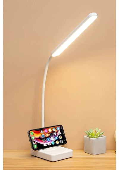 Usb Kablolu Şarjlı Dokunmatik Dimmer Ayarlı 30 Led Okuma Ve Çalışma Işığı Masa Lambası 3 Renk Işık