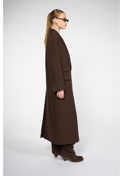Kadın Kahverengi Oversize Kaban Kahverengi
