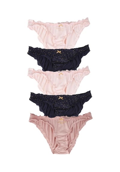 Sebatingo Kadın Külot Bikini Fırfırlı Pamuklu Çok Renkli 5 Li Paket