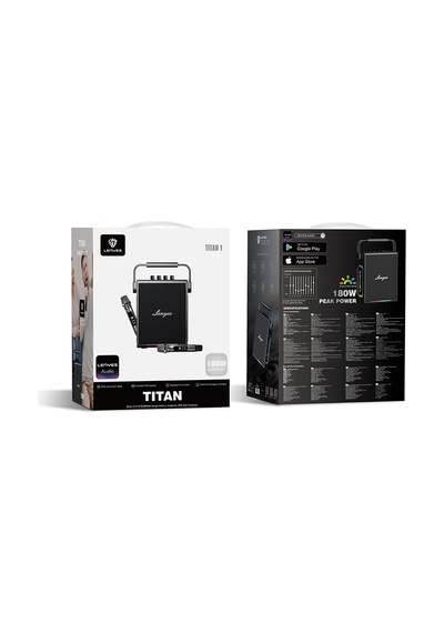 Lenyes Titan 1 Serisi Rgb Işıklı Çift Mikrofonlu Bluetooth Speaker Hoparlör V5.3 5000mah Siyah