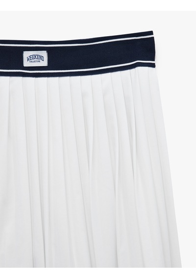 Koton Slim Fit Etiket Detaylı Mini Şortlu Tenis Eteği Beyaz 6sak40465nk
