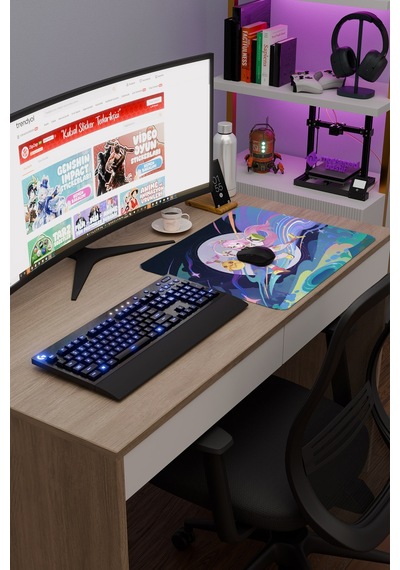 Aino Genshin Impact Anime Oyuncu V2 - 48x40 Xl Gaming Mouse Pad Fare Altlığı