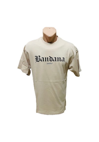 Bej Erkek Bandana Tişört Bej