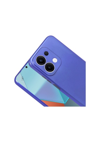 Xiaomi Redmi 15c İle Uyumlu Kılıf Soft Yumuşak Telefon Kılıfı Ve Temperli Cam Ekran Koruyucu Saks Mavi