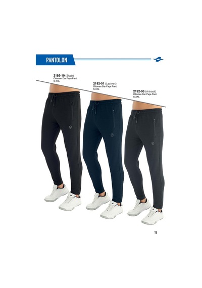 Crozwise 2192-01 Lacivert Ottoman Dar Paça  Spor Pantolon Lacivert