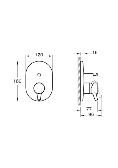 Artema A42227 Nest Trendy Ankastre Banyo Bataryası Sıva Üstü Krom
