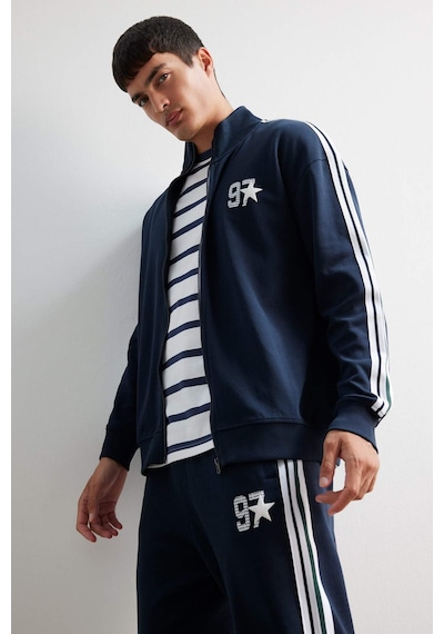 Defacto Nefes Alabilen Boxy Fit Sweatshirt F0106AX25AU Lacivert
