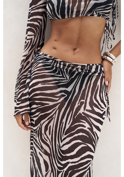 Mai Collection Mai Studios Co. Efthimos Tek Omuz Siyah Crop Etek Takım Siyah