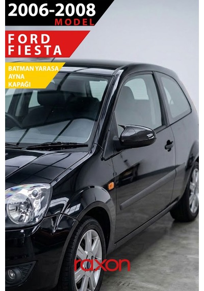 Ford Fiesta 2006 2008 Batman & Yarasa Ayna Kapağı Parlak Piano Black Sport
