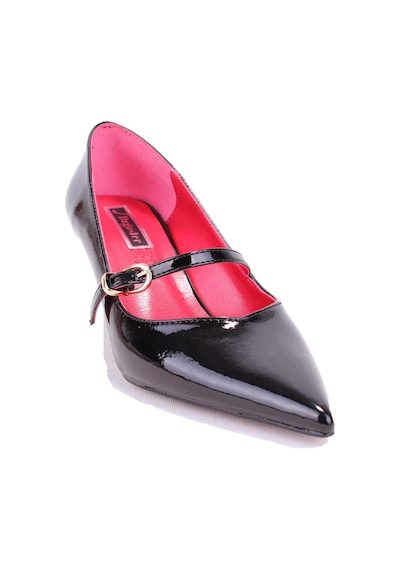 Dagoster Dza07-389100 Siyah Rugan Stiletto Topuklu Kadın Ayakkabı 001
