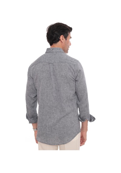 Slim Fit Uzun Kol Yaka Düğmeli Nefes Alan Keten Hediye Kutulu Erkek Gömlek Fs-004548 - Antrasit-3245 Slim Fit Uzun Kol Yaka Düğmeli Nefes Alan Keten Hediye Kutulu Erkek Gömlek Fs-004548 - Antrasit-3245