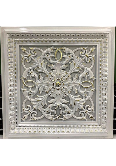 Diecor Led Döşenebilir Asma Tavan Uyumlu 60x60 Dekoratif Tavan Paneli Beyazaltın 60 X 60 Model:xa288