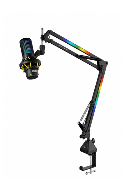 Vx320 Yayıncı Mikrofonu Ve Vx100 Stant Seti Dokunmatik Rgb Led Titreşim Önleme Çok Yönlü Kardioid
