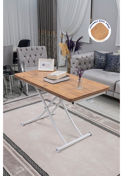 Juppo Üst Tabla Mdf Efesçam Oval Köşe Alt Beyaz İçe K