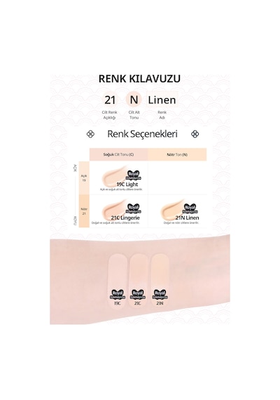 Cıca İçerikli, Yüksek Kapatıcı Yarı Mat Clıo Kill Cover Founwear Cushion Set 21n Linen Spf40pa++