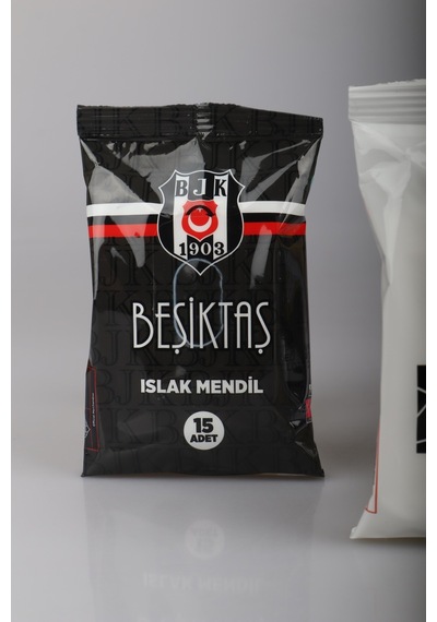 "dekomus Cep Defteri Hediyeli" Lisanslı Beşiktaş "tekli" Islak Mendil 15 Yaprak
