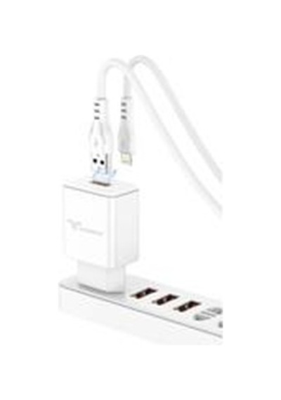 Lucatech Lc-104 15w 2.6a Usb To Lightning Şarj Kablolu 1 Metre Akıllı Duvar Şarj Cihazı Adaptör Seti Beyaz