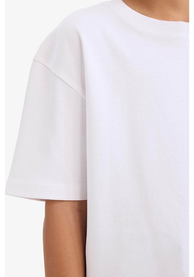 Defacto Erkek Çocuk Oversize Tişört G6486a826smwt34 Beyaz-wt34