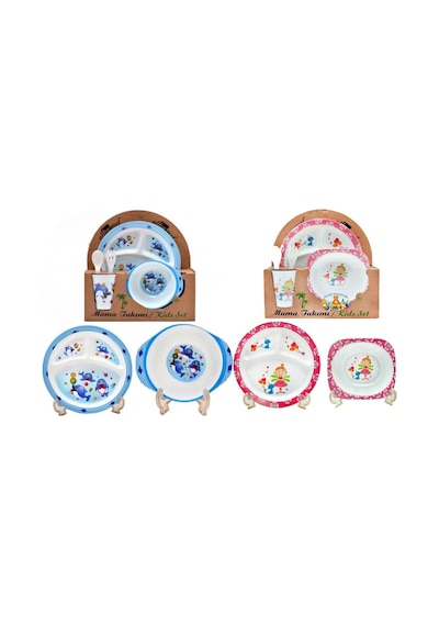 Bebek Mama Tabağı 5 Parça Set Çok Renkli
